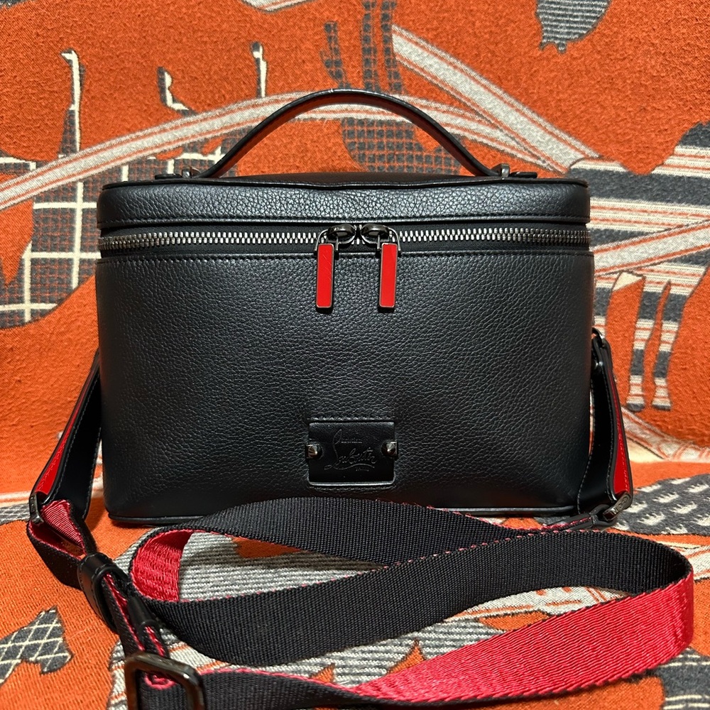 Christian Louboutin Black Crossbody Bag with Red Accents